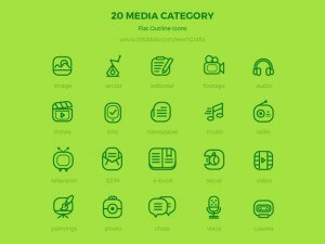 20 Flat Outline icon