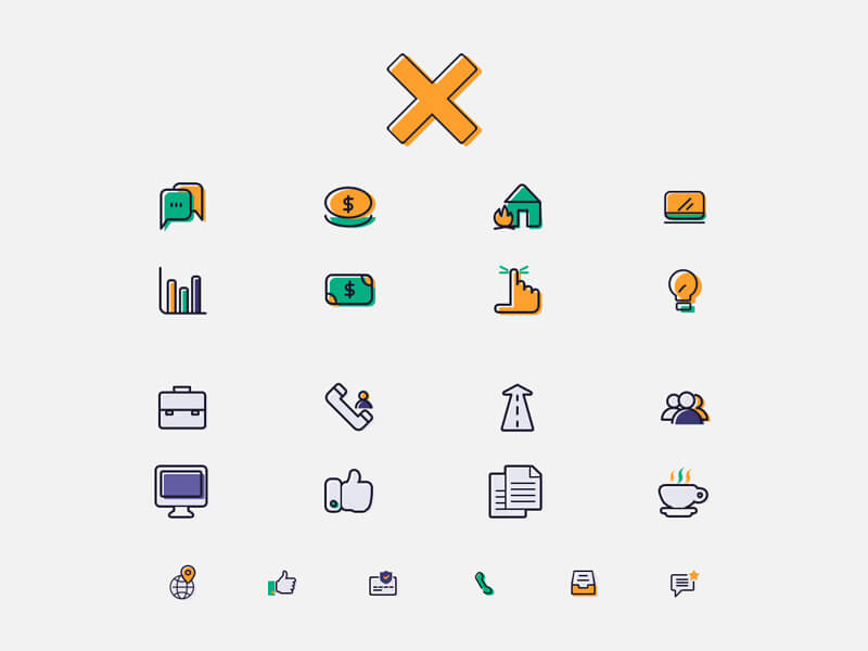 Finance Services Icons PSD
