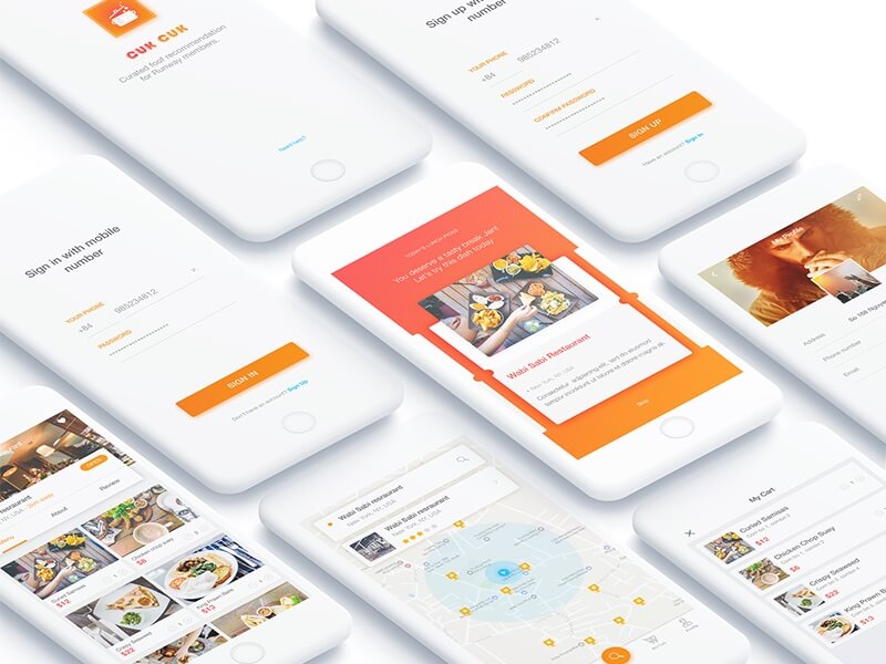 cook .app project UI Kit PSD