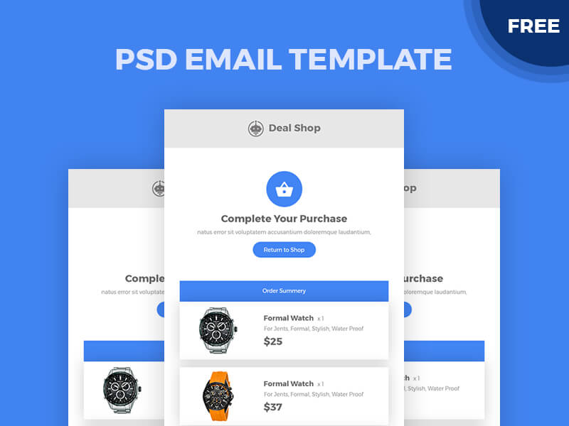 Email Template PSD