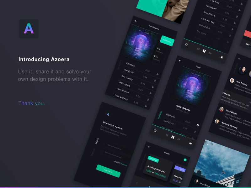 Azoera App UI kit Sketchapp