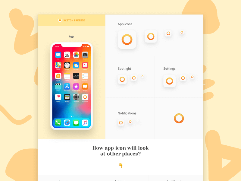 App icons template Sketch