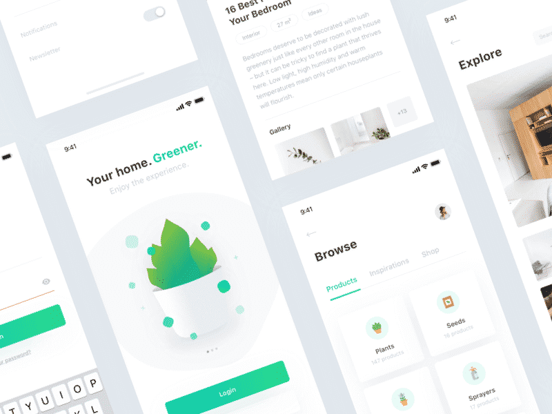 Plant app UI Kit .sketch