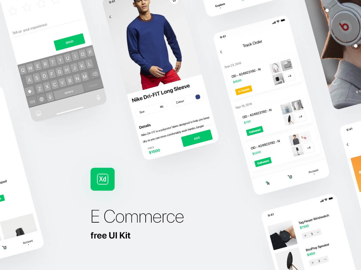 E-commerce UI kit Abode XD