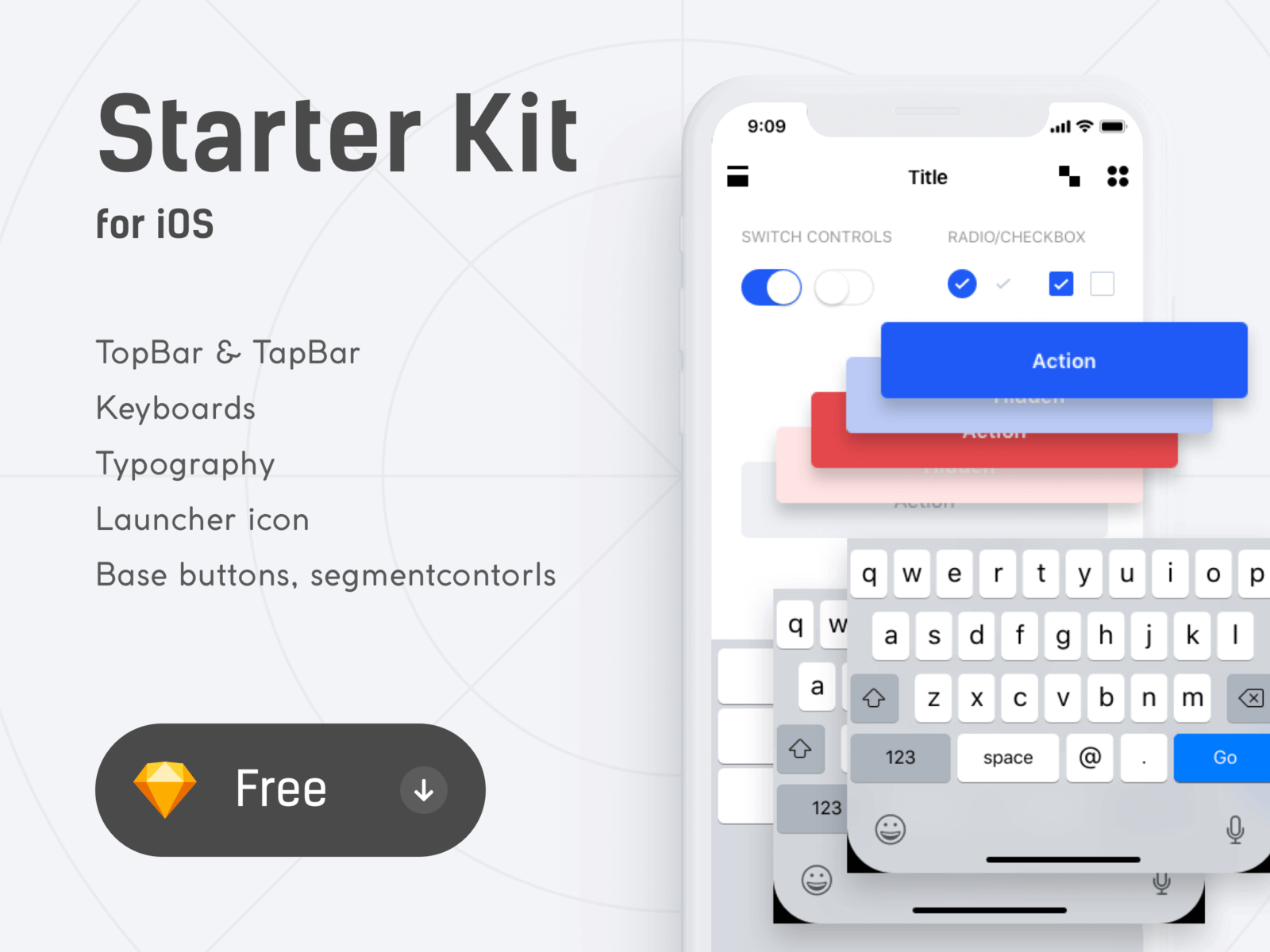 Starter Kit for iOS Sketchapp