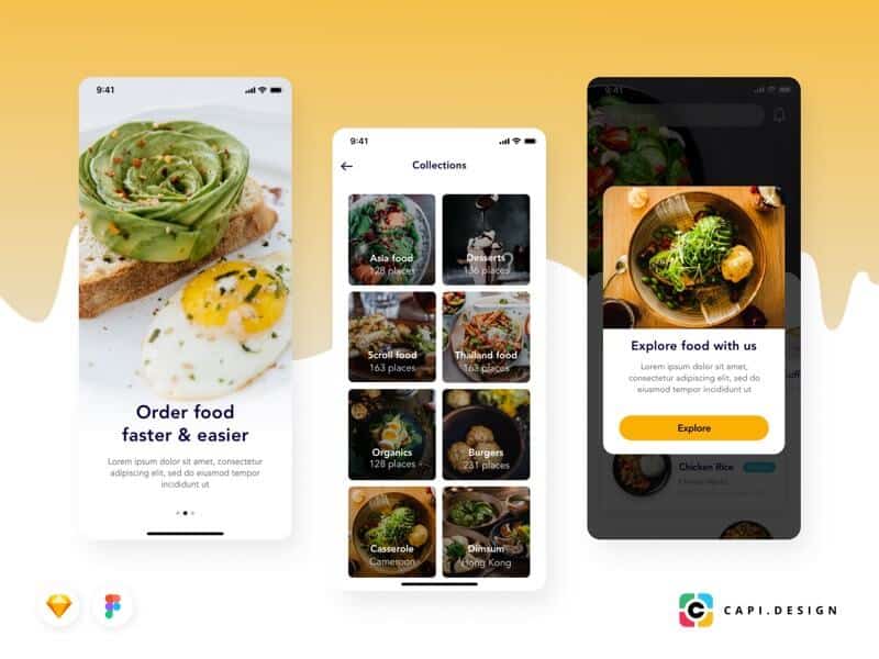 Food Order Mobile App Sketchapp-Figma